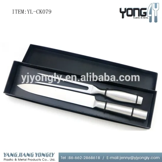 The Thanksgiving and Holiday Tool Stainless Steel 2pcs Carving Knife and Fork