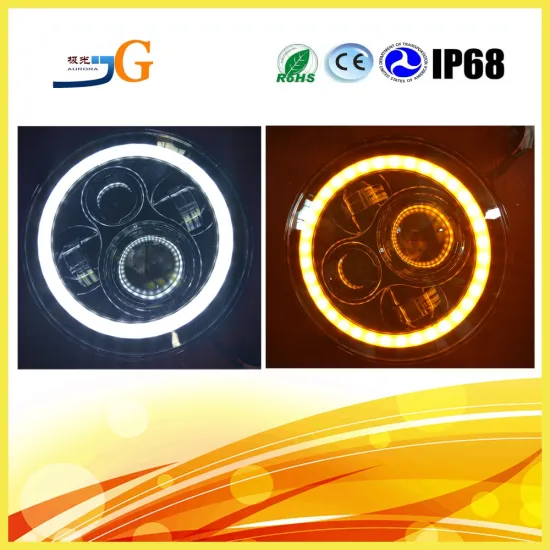 2016 new 7 inch 45w round led car light led light 12v 7inch headlight with halo ring led headlight