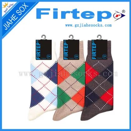 Classical Argyle Men Dress Socks Customized Socks Manufacturer