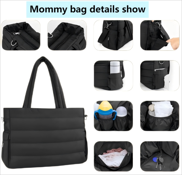 Large capacity crossbody mom tote bag