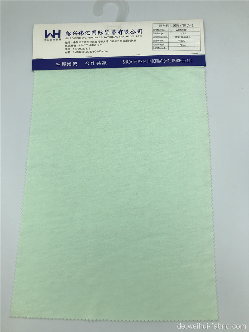 Hochwertiges Gewicht 175GSM Stoff T / R / SP Sweater Fabrics