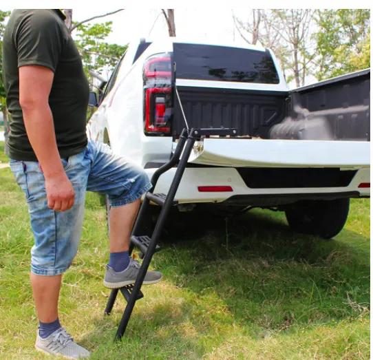 Aluminium Alloy Foldable Tailgate Step Ladder for GMC and Other Pickup Trucks