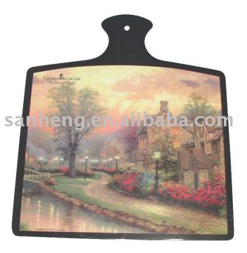 10" melamine handle chopping board