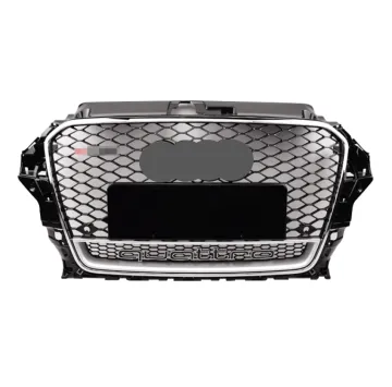 Front Bumper Grille Upgrade for 2014-2016 Audi A3 8V - Honeycomb AUDI RS3 Style Radiator Grille with quattro