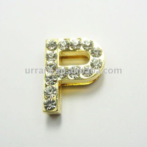 Alphabet "P" Jewelry Slider Beads for Leather Bracelet