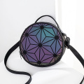 Borsa a tracolla rotonda luminosa geometrica femminile Borsa a tracolla luminosa per le ragazze Trucco del rossetto del telefono cellulare