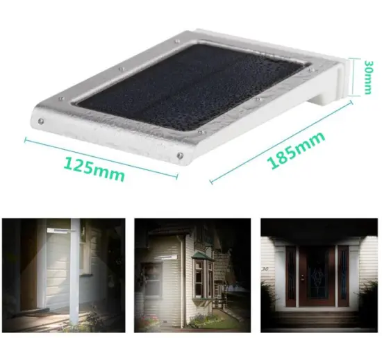 IP65 walltype solar powered outdoor lighting