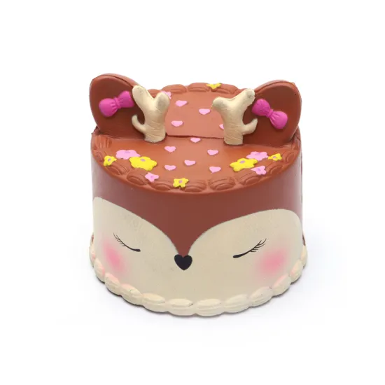 Custom PU Foam Deer Cake Stress Ball - Promotional Gift