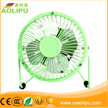 Aluminium mini usb fan with light