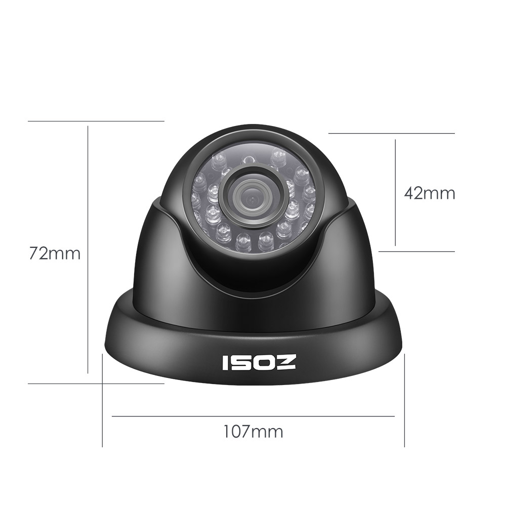 ZOSI 4 Pack HD-TVI 720P/1080P 24PCS IR Leds Security Surveillance CCTV Camera IR Cut High Resolution Outdoor Weatherproof Camera