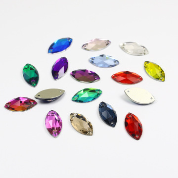 Wholesale 18*9mm Horse Eye Flatback Hand Sewing Shaped Glass Rhinestones: High-Quality Decorative Elements for Your Projects