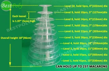 2017 discount Christmas macaron tower, macaron pyramid display stand