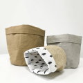 Planter Pot Carft Kraft Paper Flowerpot سطح المكتب الإبداعي أواني زهرة قابلة لإعادة الاستخدام متعددة الوظائف 3 أكياس تخزين أحجام