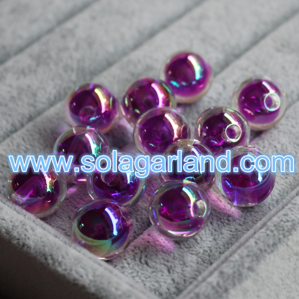 Iridescent Plating Chunky Beads