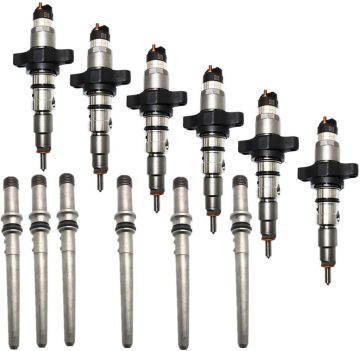 New Diesel Injector with Connector Tube Set for 03-04 Dodge Ram Cummins 5.9L