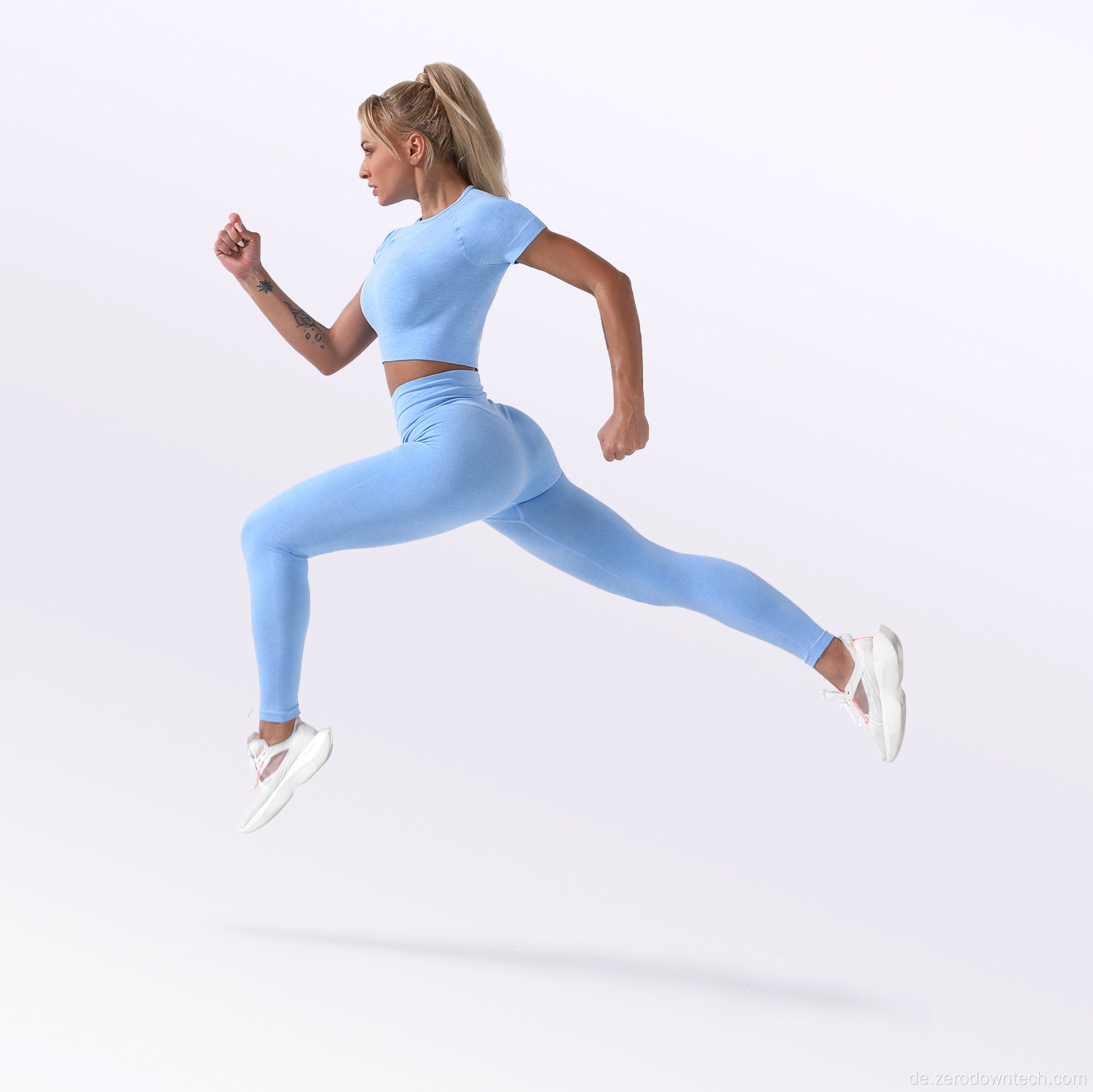 nahtloser, feuchtigkeitstransportierender Fitness-Sport-Yoga-Anzug