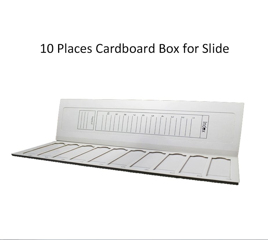 10 Place Paper Microscope Slide Box