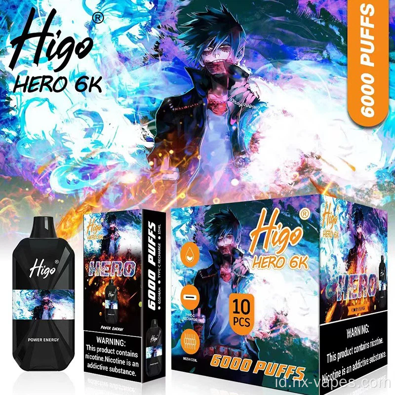 Higo Hero 6000 Puff Disposable Vape