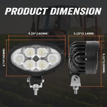 60W 5500LM 4x6 Inch Oval LED Tractor Light for Agriculture and Off-Road Vehicles