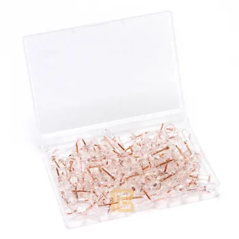 Transparent Office and School Stationery: Assorted Clear Plastic Thumb Tacks Set