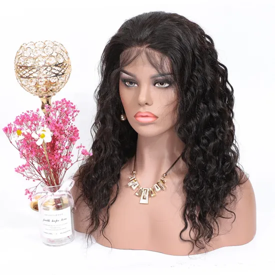 4*4 Human Lace Closure Wig Brazilian Virgin Human Hair Lace Wigs With Baby Hair Water Wave
