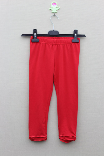 GIRL'S COTTON SPANDEX KNITTED SOLID LEGGING