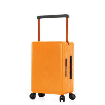 20 Inch Wide Waterproof Metallic Cabin Trolley Luggage Aluminum Travel Bag for Business