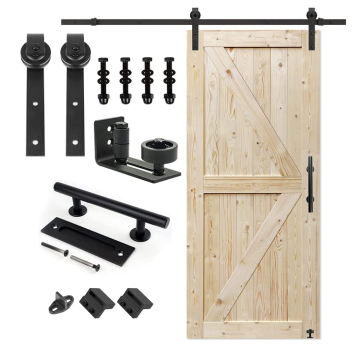 Conjunto de kit de hardware de puerta de granero deslizante 6.6 FT