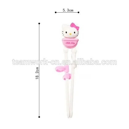 Food grade plastic hellokitty children learning chopstick