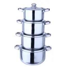 Stainless Steel Kitchen Cookware 4-Pot Sets