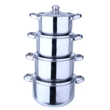 Stainless Steel Kitchen Cookware 4-Pot Sets