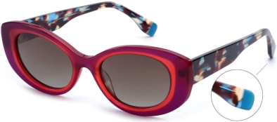 C2 Acetate Optical Frame  Wine Red、Transparent Red