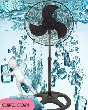 black industrial & stand fan