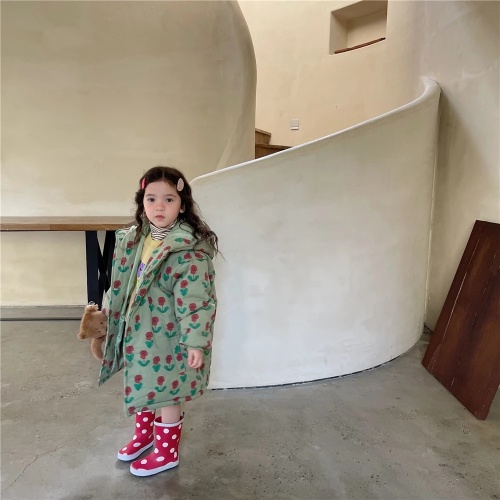 Menina bebê roupas de inverno, casaco com capuz