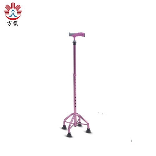 Aluminum alloy height adjustable pink square cane