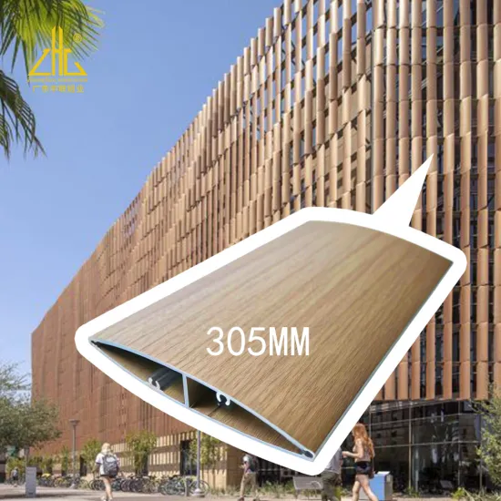 Large 300mm High-Strength Anodized 6063 T6 Aluminum Louver Profiles for Building Exterior Walls