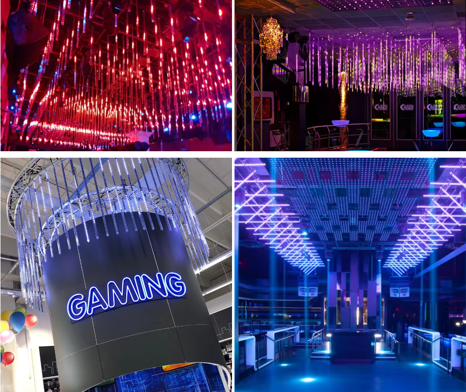 dmx led rgb 3d meteor tube