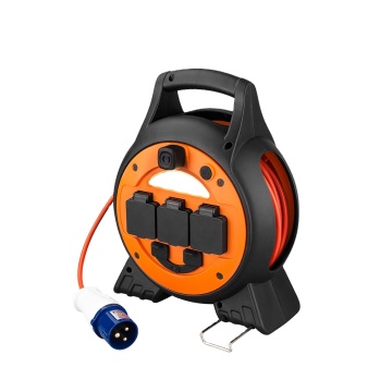 3 Way Mobile Mains Roller Kit with USB Sockets and LED Light - 15 Metre Cable for Caravans & Camping