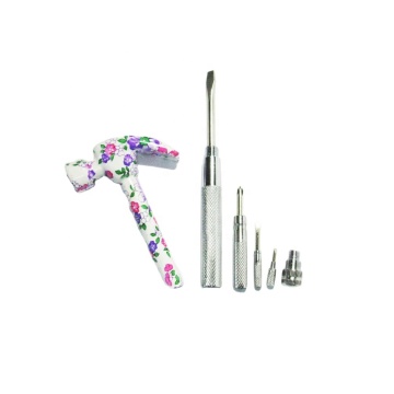 Χονδρικό προσαρμοσμένο λογότυπο Floral Printed Multi-Purpose Hammer με κατσαβίδια