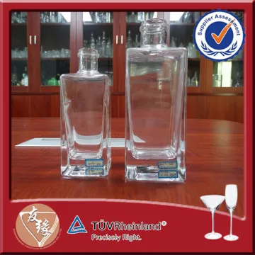 Square Custom 250 ML Bottle Liquor Bottle 250ML Clear Small Glass Vodka Bottles