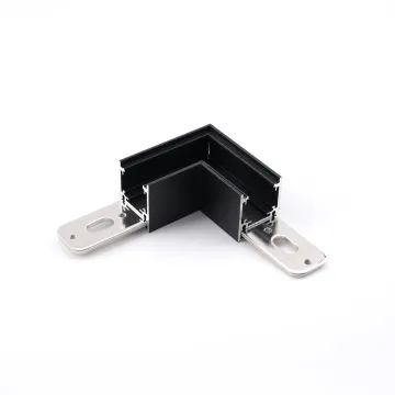 Matte Black and White Aluminum Track System Accessories - LED Track Lighting Horizontal Connector