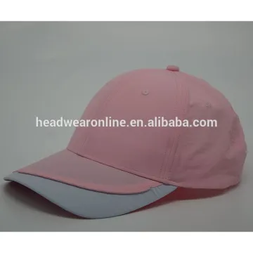 Baseball Caps With Fabric Color Contrasting oF Taslon Waterproof Fabric