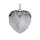 Clear Crystal Antique Silver Alloy Heart Pendant Necklace 45cm Black Cord