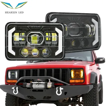 6x7 LED DRL Headlight 30000LM 400W for Toyota Pickup Truck