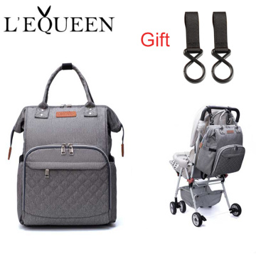 Lequeen Fashion Mummy Maternity Nappy Bag Brand Large Capacity Baby Bag Travel Backpack Designer Nursing Bag for Baby Care