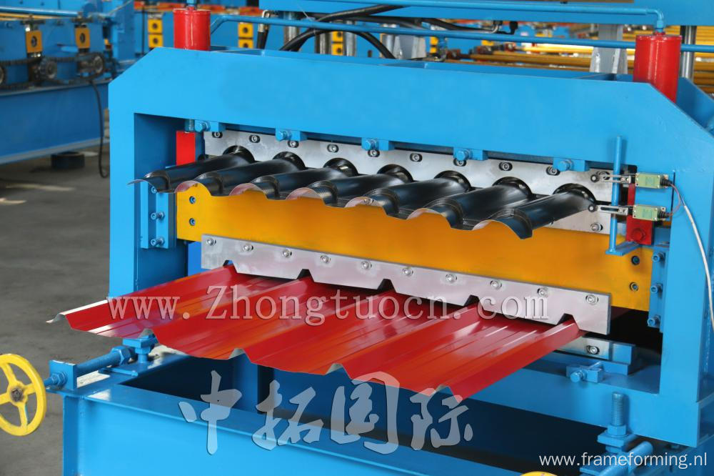 Double Deck Colored Steel Roll Forming Machine