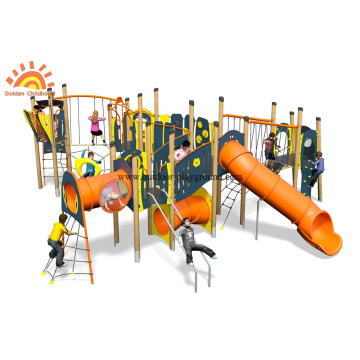 HPL Outdoor Multiply Climbing Slide Net Park yang cenderung