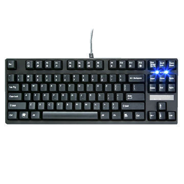 Game Keyboard with Laser Engraving Technology Cap Types, Made of ABS