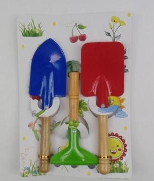 Three pieces of colored mini garden
