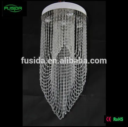 High Quality Fancy Design Bead Crystal Drop Ceiling Light home decoration crystal beads ceiling light